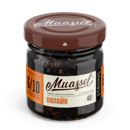 Табак для кальяна Muassel Strong 6/10 - Papaya Папайя 40 г