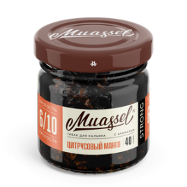 Табак для кальяна Muassel Strong 6/10 - Citrus Mango Цитрусовый манго 40 г