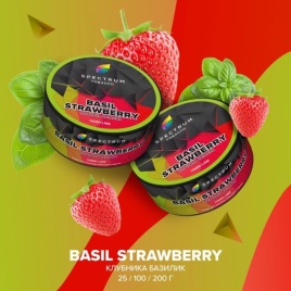 Табак д/кальяна Spectrum Hard вкус Basil Strawberry, 25