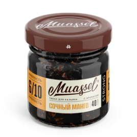 Табак для кальяна Muassel Strong 6/10 - Juicy Mango Сочный манго 40 г