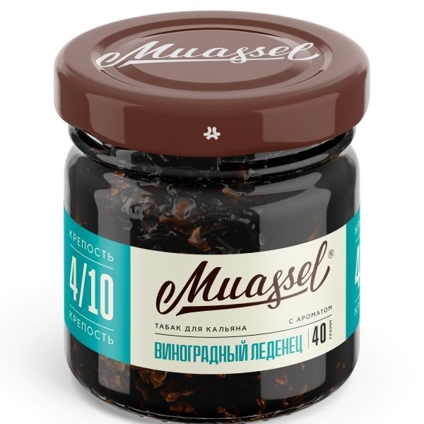 Табак для кальяна Muassel 4/10 - Grape Bonbon Виноградный леденец 40 г фото 1