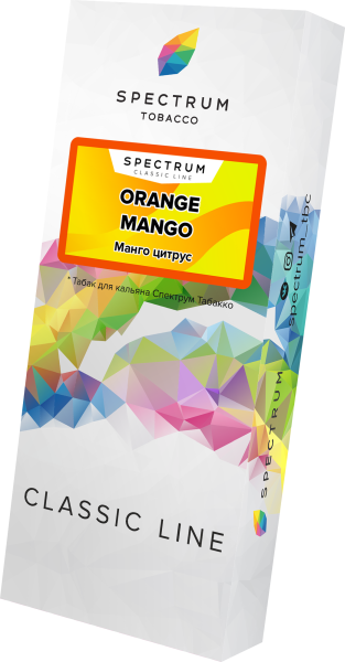 Табак для кальяна Spectrum Classic Orange Mango, 100 гр фото 1