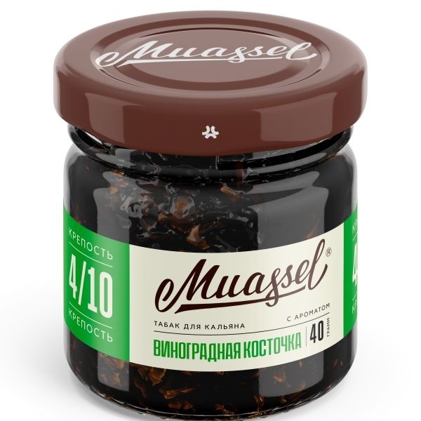 Табак для кальяна Muassel 4/10 - Grape Seed Виноградная косточка 40 г фото 1
