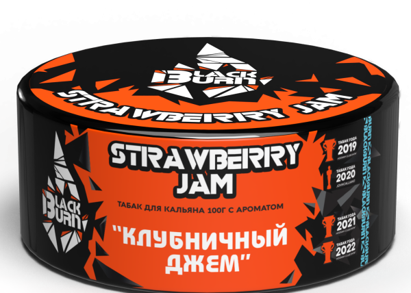 Табак д/кальяна Black Burn вкус Strawberry Jam,100 гр фото 1