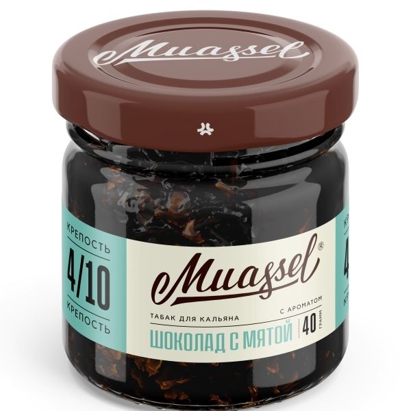 Табак для кальяна Muassel 4/10 - Шоколад с мятой 40 г фото 1