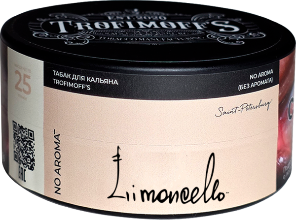 Табак д/кальяна Trofimoffs no aroma вкус limocello (на лимонном ликёре) 25гр фото 1