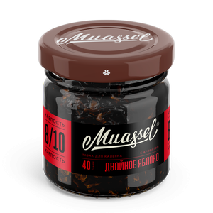 Табак для кальяна Muassel Extra Strong 8/10 - Double Apple Двойное яблоко 40 г фото 1