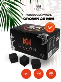 Уголь для кальяна CROWN 25 мм, 72 кубика