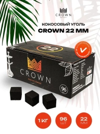 Уголь для кальяна CROWN 22 мм, 96 кубиков