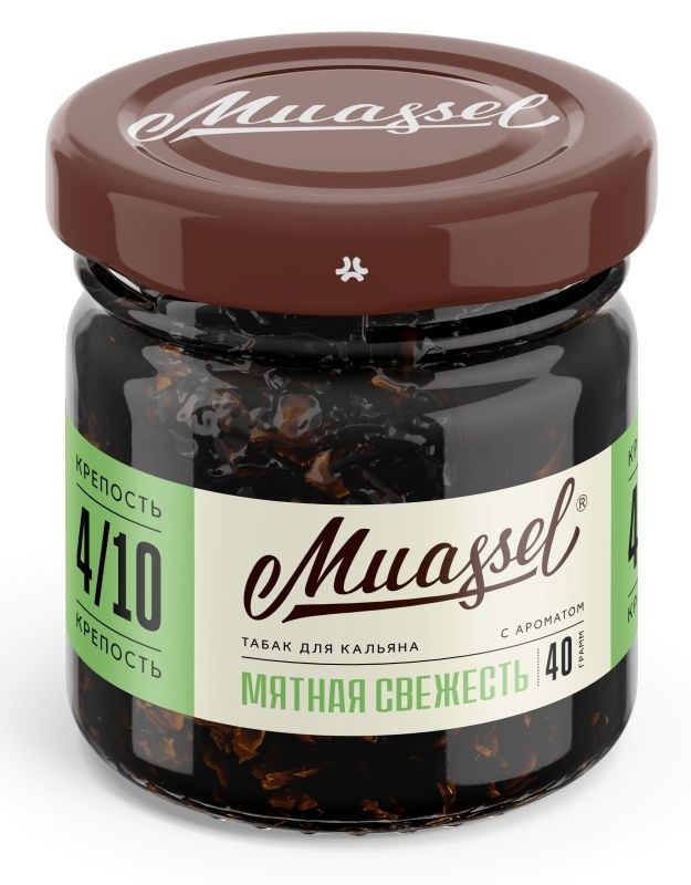 Табак для кальяна Muassel 4/10 - Freshness Mint Мятная свежесть, 40 гр фото 1
