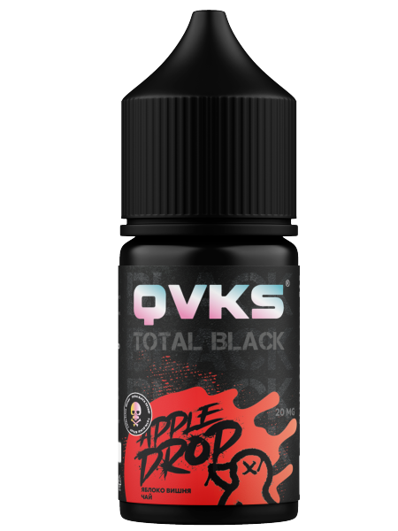 Ароматизатор QVKS TOTAL BLACK Яблоко Вишня Чай, 14 мл фото 1