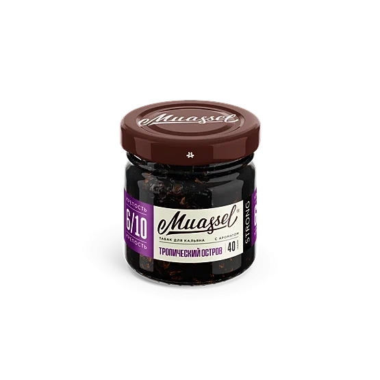 Табак для кальяна Muassel Strong 6/10 - Tropical Island Тропический остров, 40 гр фото 1