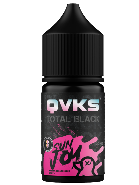 Ароматизатор QVKS TOTAL BLACK Хурма Земляника Арбуз, 14 мл фото 1
