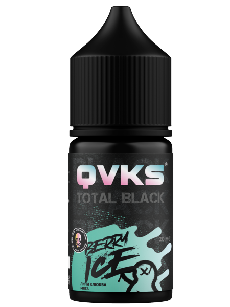 Ароматизатор QVKS TOTAL BLACK Личи Клюква Мята, 14 мл фото 1