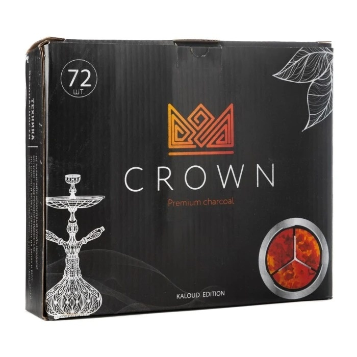 Уголь для кальяна CROWN KALAUD, 72 куска фото 2
