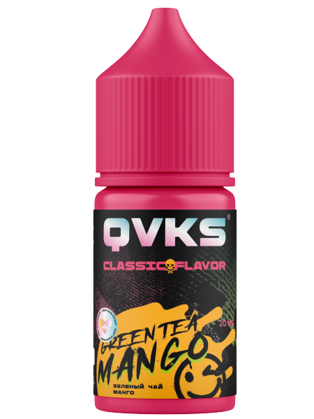 Ароматизатор QVKS CLASSIC Зеленый Чай с Манго, 14 мл фото 1